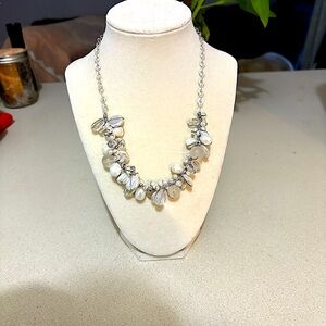 SILPADA Effervescence Sterling Silver Pearl Quartz Crystal 18" Necklace N2189 EU